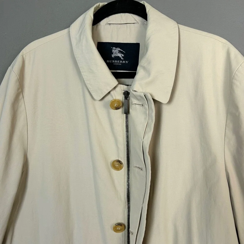 Burberry London Mid-length Trench Coat Men's 48 Tan Heritage‎ Classic Nova Check